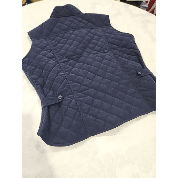 Outback Trading CO. Women’s Microsuede Quilted Equestrian Vest,szXL,Navy Blu,NWT - Picture 5 of 11